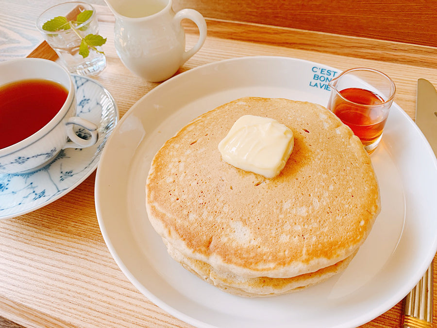 国産大麦のホットケーキ