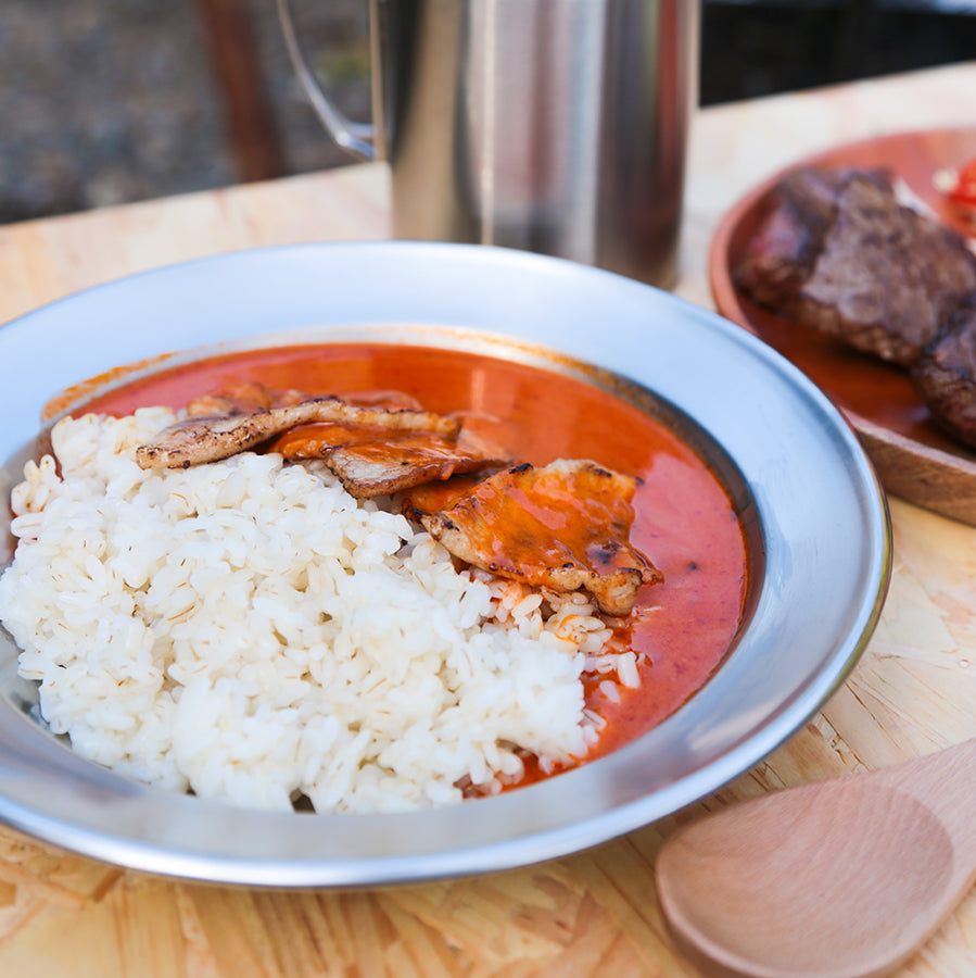 キャンプできらりもち麦ご飯