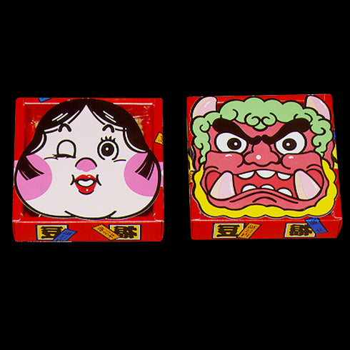 節分豆 升入りお面付き 70g×2個セット(1/15より順次発送)