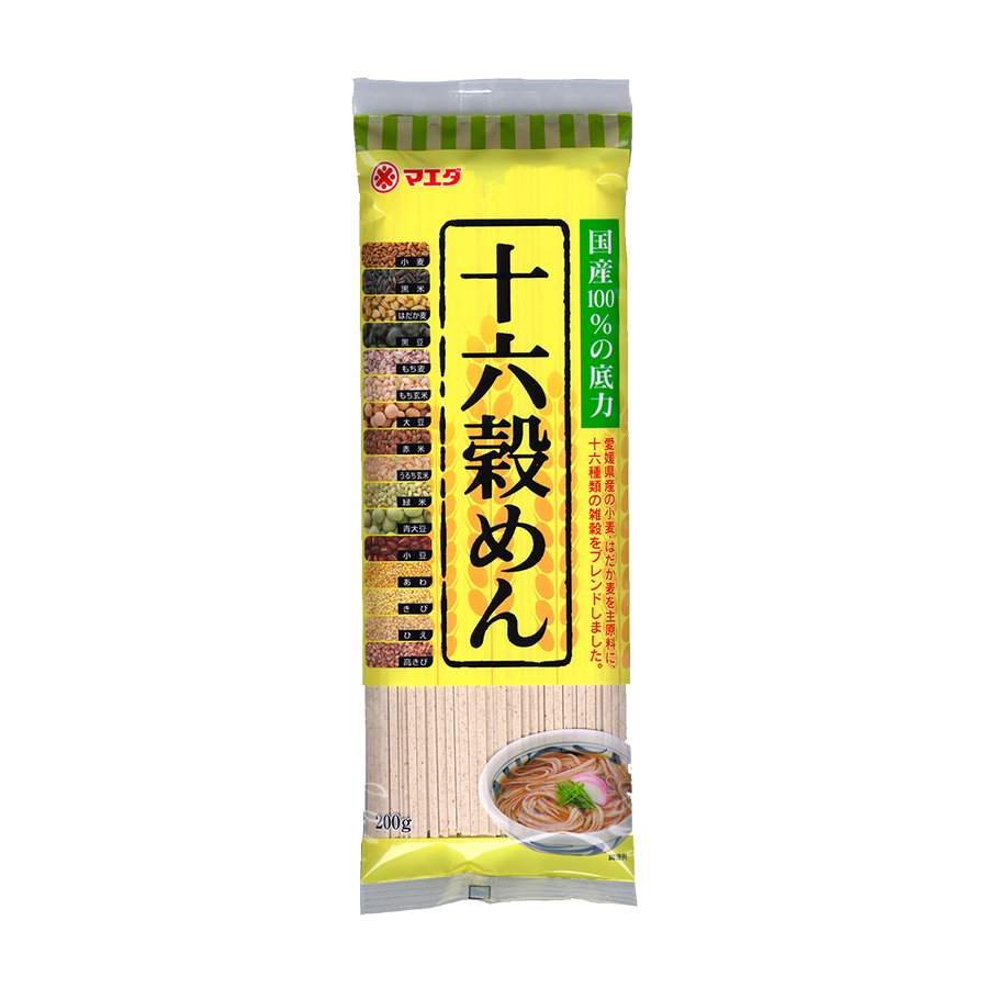 マエダ 十六穀めん200g-乾麺うどん/国産雑穀でもちもち食感